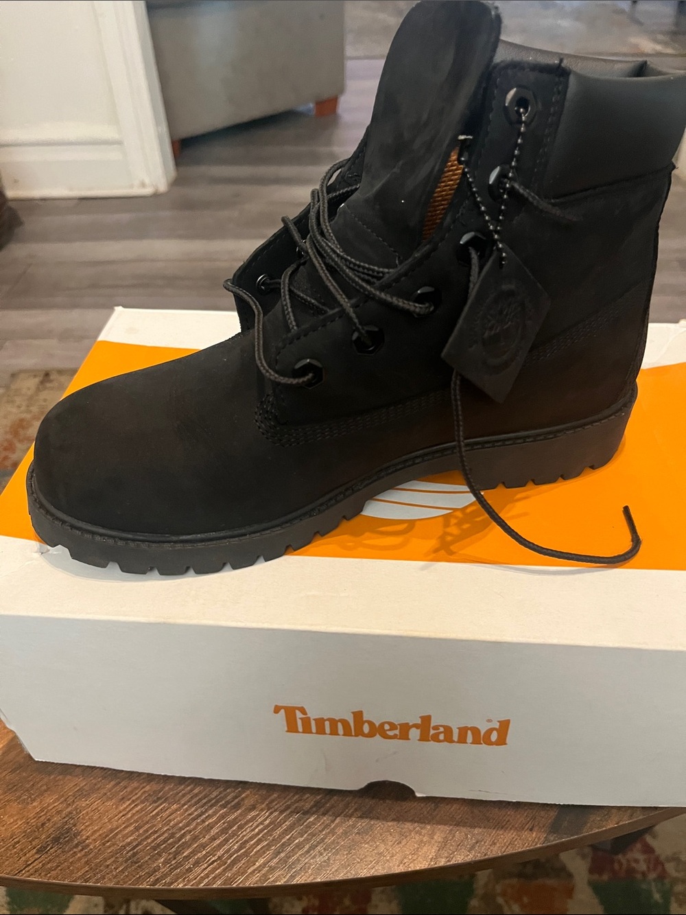 Timberland Black 6-Inch Lace Waterproof Boots (Men)